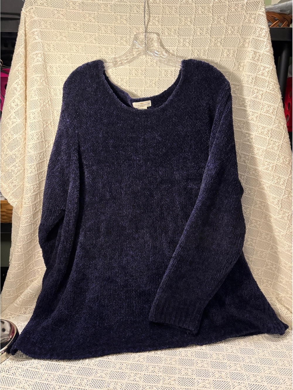 Yardworks 2x deep purple fuzzy sweater